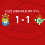 比赛集锦：拉斯帕尔马斯1-1皇家贝蒂斯